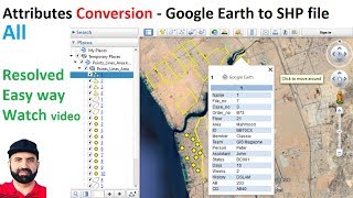 All Attributes Conversion Google Earth KML or KMZ to Shapefile [upl. by Nylyaj]