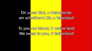 National Anthem of Belgium  La Brabançonne FR DE NL EN lyrics [upl. by Arikihs]