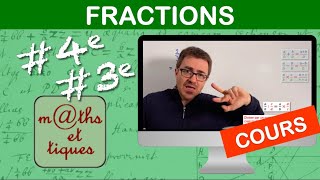 LE COURS  Les fractions  Quatrième  Troisième [upl. by Beverly411]