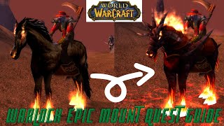 World of Warcraft Classic  Warlock Epic Mount Quest Guide [upl. by Irby]