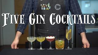 The 5 Easiest GIN Cocktails to Make at Home [upl. by Nnairret557]