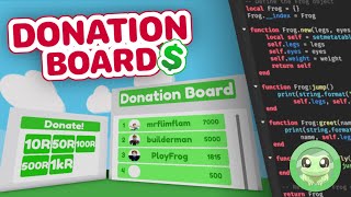 Donator Board  Roblox Game Dev  Beginner [upl. by Enneyehc]