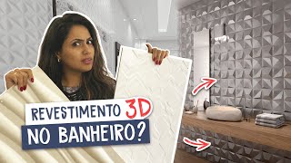 Revestimento 3D no banheiro pode [upl. by Naehs]