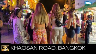 Khaosan Road Bangkok 4k [upl. by Nairb468]