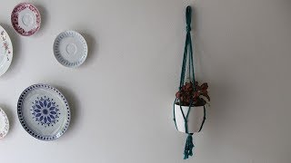 Plantenhanger maken met macramé basisbeginner [upl. by Liza]