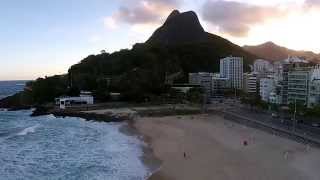 Leblon Beach in Rio de Janeiro  The Drone Eyes [upl. by Derek354]