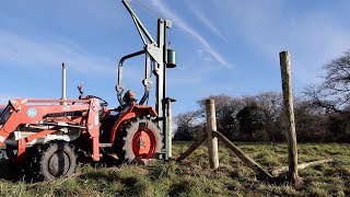 Fencing Our Land With My Homemade Post Knocker [upl. by Fiske]