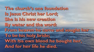 The Churchs One Foundation Tune Aurelia  5vv with lyrics for congregations [upl. by Eilatam]