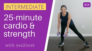 Intermediate Cardio and Strength Workout  Seniors Beginners [upl. by Trebmer286]