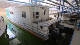 1992 Aqua Chalet 10 x 40WB Pontoon Houseboat For Sale on Norris Lake TN  SOLD [upl. by Anwahsiek]