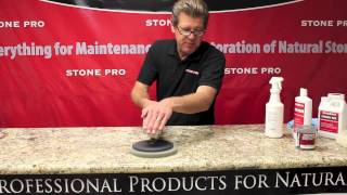 Stone Pro How To Polish Granite Countertops [upl. by Elttil]