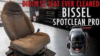 BISSELL SPOTCLEAN PRO THE DIRTIEST SEAT I HAVE EVER CLEANED [upl. by Nadeau92]