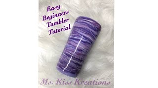 Easy beginners Tumbler with acrylic paint [upl. by Hacissej]