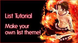 Make a Custom Layout Theme MyAnimeList CSS tutorial [upl. by Abbi]