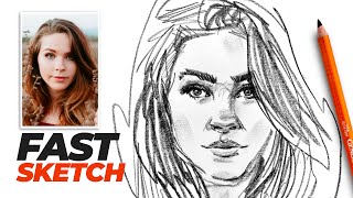 How I sketch a portrait  Fast sketching techniques amp tips [upl. by Edan]