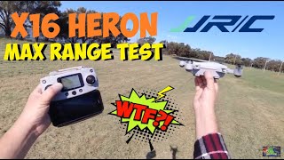 JJRC X16 HERON  Max Distance Range Test [upl. by Pfosi203]