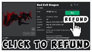 How to Refund Items in Roblox 2022 Tutorial [upl. by Yelsel]