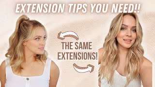 Hair Extension Hacks and Care you NEED to know  KayleyMelissa [upl. by Eppilihp]