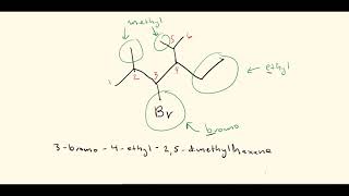 Naming Branched Alkanes 3 Examples  Organic Chemistry [upl. by Alisa]