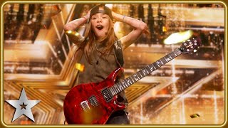 GOLDEN BUZZER winner Olly Pearson rocks with QUEEN guitar solo  Auditions  BGT 2025 [upl. by Alic]