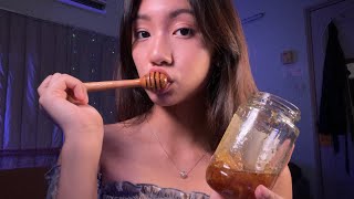 ASMR  Honeycomb  Sticky Satisfying Sounds [upl. by Lisabet]