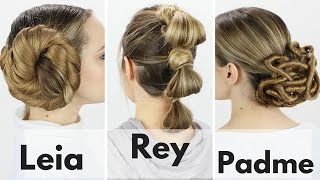 3 Iconic Star Wars Hairstyles Tutorial [upl. by Martres]