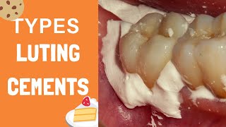 Types of Dental Luting Cement For Crown Bridge Veneer Implant Cementation in dentistry [upl. by Damon]