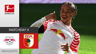 Xavi Show  RB Leipzig  FC Augsburg 30  Highlights  Matchday 4 – Bundesliga 202324 [upl. by Moira]