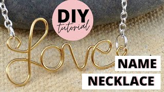 How to Make a Wire Name Necklace  by Michele Baratta [upl. by Lexerd76]