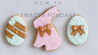 How to Emboss Fondant Sugar Cookies [upl. by Ruvolo307]