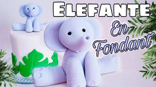 COMO HACER UN ELEFANTE EN FONDANT PASO A PASO Keiri Craft [upl. by Waldron]