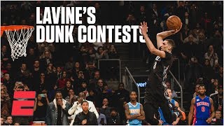 Zach LaVine wins 2015 amp 2016 NBA Slam Dunk Contests  NBA AllStar Highlights [upl. by Kery]