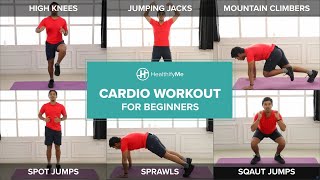 CARDIO WORKOUT FOR BEGINNERS From Home In 10 Minutes  Lockdown Workout No Equipment  HealthifyMe [upl. by Nahgeam]