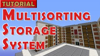 Minecraft Tutorial Automated Storage System with MultiItem Sorting [upl. by Allegra]