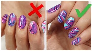 5 Things Youre Doing WRONG When WATERMARBLING Your Nails [upl. by Jessamyn]