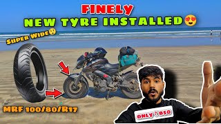 MANGALORE ME KRWA HI LIYA TYRE CHANGE 😍 NEW TYRE INSTALLED IN MY NS 200 ALL INDIA RIDE EPISODE 60 [upl. by Carena]