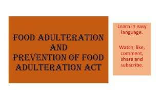 Food adulteration and Prevention of Food Adulteration act [upl. by Gemina]