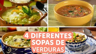 4 formas diferentes de hacer sopa de verduras  Kiwilimón [upl. by Lemej]