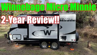 Winnebago Micro Minnie 1808FBS  2 Year Review [upl. by Yursa]