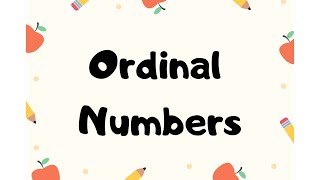 Grade 1  Ordinal Numbers [upl. by Seale44]