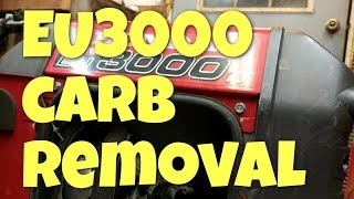 Honda generator EU3000is carburetor removal [upl. by Jobi]