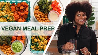 How To Meal Prep 12 Easy Vegan Recipes In 90 Minutes For A Beginner [upl. by Julee]