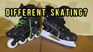 INLINE vs ICE SKATING  Differences Explained [upl. by Oinotnas]