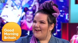 Eurovisions Netta Gives A Lesson On Her Trademark Chicken Dance  Good Morning Britain [upl. by Annaihs]