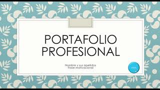 Portafolio Profesional en PowerPoint por enlaces [upl. by Georgie845]