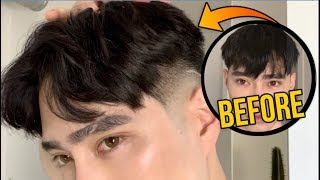 90s Middle Part Hair Tutorial  Edward ZO [upl. by Laehcor]