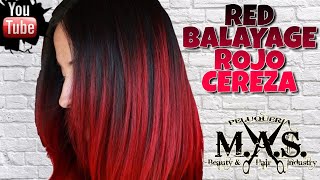 Cabello BALAYAGE ROJO Red Balayage Hair Tutorial Mechas Rojas paso a paso [upl. by Awuhsoj]