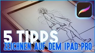 TUTORIAL Zeichnen auf dem iPad Pro amp Apple Pencil  DEUTSCH [upl. by Zul]