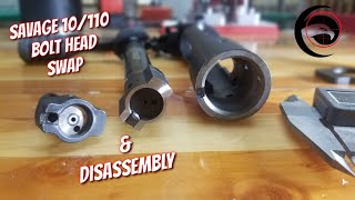 Savage 10110 Bolt Head Swap Caliber Change amp Bolt Disassembly [upl. by Tewell]