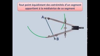 La médiatrice dun segment [upl. by Tillford]